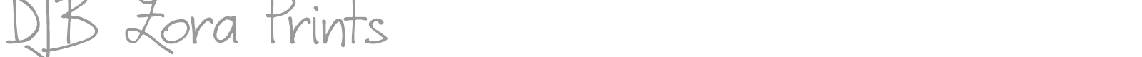 DJB Zora Prints font preview
